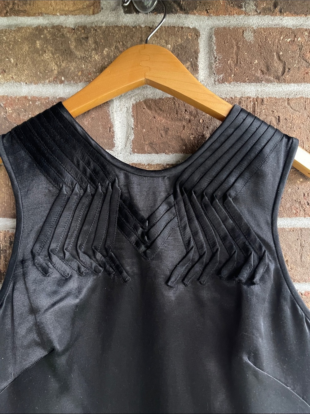 New LEON MAX Black Satin Mini Dress